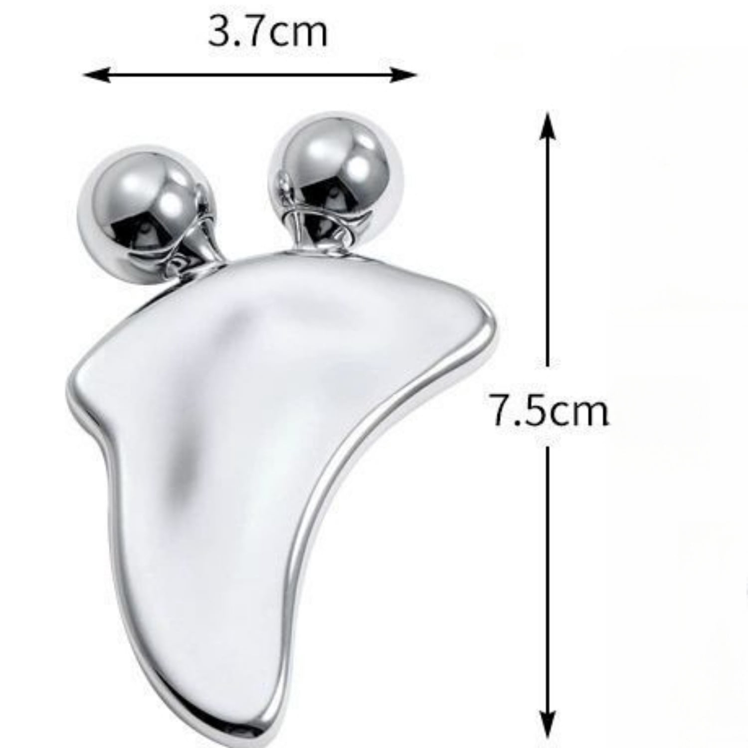 Metal Face Roller Massage Stick Butterfly Shaped Facial Scraping Tool for Skin Tightening and Face Slimming Use