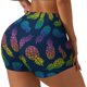 thumbnail image 1 of Balery Retro Bright Pineapple Pantalones cortos de entrenamiento estampados para mujer, sin costuras, ajustados, para gimnasio, yoga, correr, deportes, ejercicio activo, fitness.-Large, 1 of 8