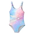 thumbnail image 4 of MEZZALL Summer Girls One-Piece Swimsuit Monokini For Beach Pool Water Play Sun Comfortable Stretch Swimwear Bohemian With Cartoon / Flower Print Beachwear, 4 of 6