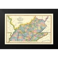 thumbnail image 2 of Hinton 14x10 Black Modern Framed Museum Art Print Titled - Kentucky, Tennessee Counties - Hinton 1831, 2 of 5