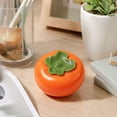 thumbnail image 5 of Persimmon Vaseline Squishy Toy, Orange Persimmon Stress Ball with Green Calyx, Jelly Filled Squeeze Fidget Toy, Stress Relief Sensory Toy for Kids Adults, Fruit Desk Decor Gift, 5 of 6