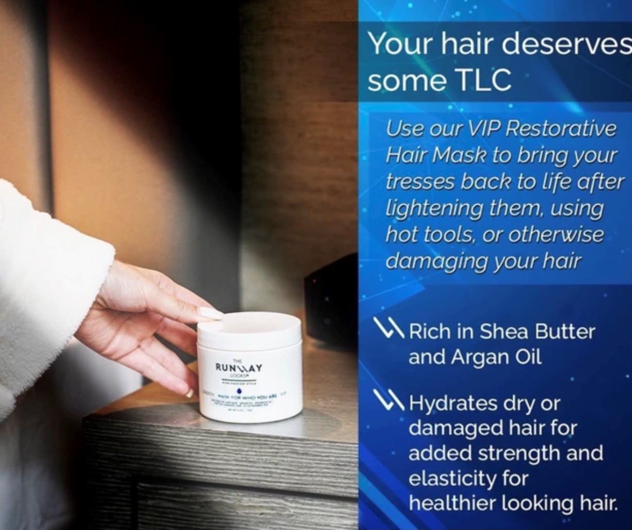 The Runway Looks Restorative Hair Mask With Shea Butter & Argan Oil (4oz)