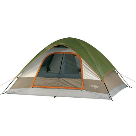 Wenzel Pine Ridge Green 5-Person Dome Camping Tent with Lite Reflect System, Removable Divider Curtain, and Gear (Best Camping Gear Australia)