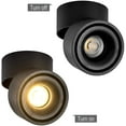 thumbnail image 2 of Focos de techo LED de 7W Luz de techo, ángulo del cuerpo de la lámpara ajustable, focos de lámpara, focos de techo, luz de techo, focos de techo ajustables, luz de techo LED, 10x10x10cm (Black-6000K luz blanca fría) oso de fresa Electrónica, 2 of 5