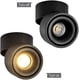 thumbnail image 2 of Focos de techo LED de 10 W, ángulo del cuerpo de la lámpara ajustable, focos de lámpara, focos de techo, luz de techo, focos de techo ajustables, iluminación de techo LED, 10x10x10cm (Negro-3000K), 2 of 5