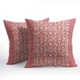 thumbnail image 2 of Pink Antique Pillow Covers 20x20 Inch Vintage Floral Block Print Decorative Throw Pillows Set of 2 Retro Turkish Pillowcases for Couch Indoor Outdoor Home Decor, 2 of 6