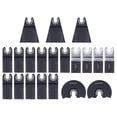 thumbnail image 2 of Juego de 20 hojas de sierra oscilantes de liberación rápida, herramientas de corte universales para madera y metal., 2 of 14