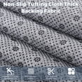 thumbnail image 3 of Jokapy Non-Slip Tufting Cloth Thick Rug Backing Fabric, Non-Skid Thick Rug Pad, 3' x 6', Gray Floral, 3 of 11