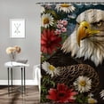 thumbnail image 2 of Orinice Eagle Flowers Daisies Bathroom Decor Set with Hooks, Colorful Luxurious Polyester Fabric Shower Curtain, 100% Waterproof Home Bathtubs Decoration 60x72, 2 of 7