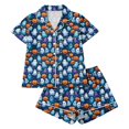 thumbnail image 5 of RMGVDSD Halloween Pajama Sets for Women 2 Piece Pumpkin Ghost Print Pajamas Set Short Sleeve Top and Shorts Soft Sleepwear Holiday Party Nightwear, 5 of 6