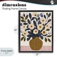 thumbnail image 4 of Stupell Industries Eclectic Boho Floral Vase with Stripes Black Floating Frame Canvas Art, 17 x 21, by Creative Studio, 4 of 8