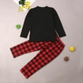 thumbnail image 3 of Aunavey Matching Family Pajamas Sets Christmas PJ's Long Sleeve Tee and Plaid Bottom Loungewear, 3 of 7