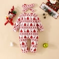 thumbnail image 4 of ZQUUVOU Christmas Newborn Baby Girl Print Romper Long Sleeve Outfits Pajamas Baby Warm Clothes One Piece Romper White, 4 of 9
