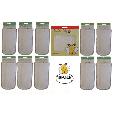 10 Hemp/Organic Cloth Diaper & Potty Training Inserts, “No Hassle Stuffing”, 10 Pack Organic Cloth Wipes with Hemp & Bamboo by Kashmir