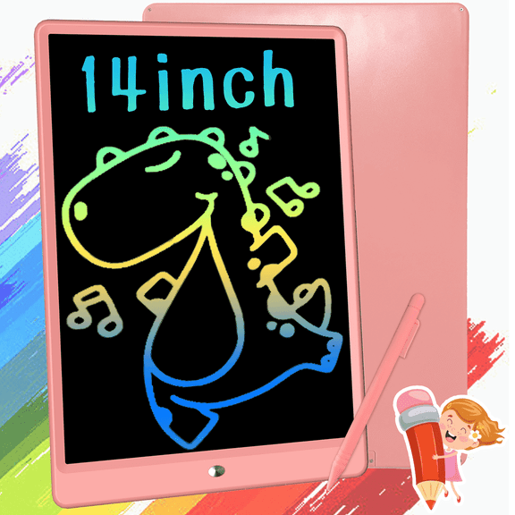 Richgv 14 inch LCD Writing Tablet for Kids, Drawing Pad Doodle Board Graphic Tablet for Kids Adults Gift for Birthday Christmas
