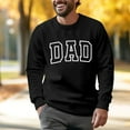 thumbnail image 5 of Puliio Men Hoodless Sweatshirts Fashion Dad Print Crewneck Loose Hoody Sweatshirt Casual Long Sleeve Pullover Jacket Tops, 5 of 8