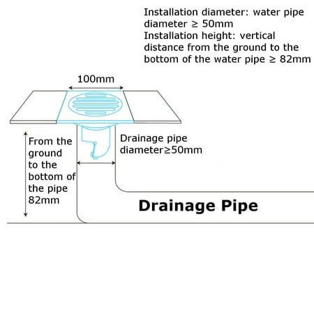 Brass Bathroom Floor Drain Waste Grate Shower Drainer Chrome