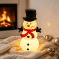 thumbnail image 5 of Neoargh Snowman Christmas LED Light, Christmas Resin Snowman Decorations for Indoor Holiday Tabletop Decorations Gifts, 5 of 6