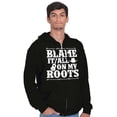 thumbnail image 5 of Blame It On My Roots Country Music Zip Up Hoodie Men's Women's Brisco Brands S, 5 of 6
