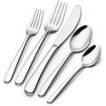 thumbnail image 1 of czcpp-30-Piece Silverware Set Service for 6, Premium Stainless Steel Flatware Set, Mirror Polished Cutlery Utensil Set for Home Restaurant, Include Fork Knife Spoon Set, Durable, Dishwasher Safe, 1 of 4