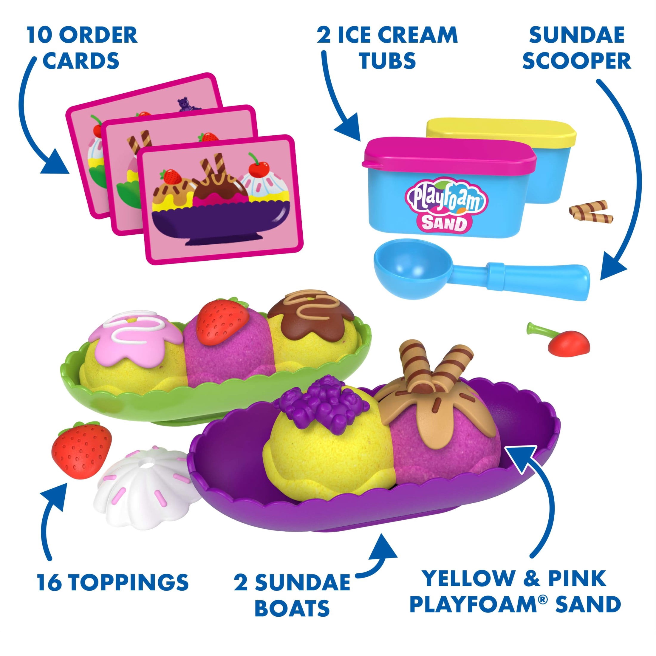 Educational Insights Playfoam Sand Ice Cream Sundae Set, Sensory Play Sand, Ages 3+