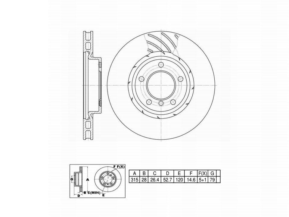 Winstop Brake Rotor, Front left WS242666, BMW Z3 2002-1998