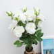 thumbnail image 4 of Rosas Artificiales Zhivalor 5 uds 3 Cabezas Flores Falsas Decoración del Hogar Nupcial Boda Blanco, 4 of 8