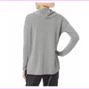 Jones New York Cowl?Neck Boxy Fit Hi?Low Pullover in Heather Grey, XS
