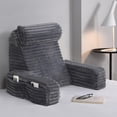 thumbnail image 1 of Almohada trasera ENITYA, soporte de cama de 19 pulgadas con reposabrazos y bolsillos, 1 of 8