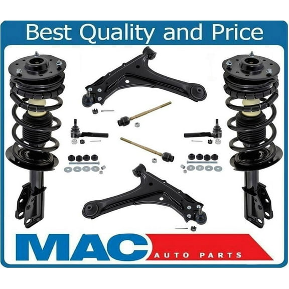 00-05 Cavalier Sunfire Frt Complete Spring Strut and Mount Control Arms 10Pc Kit