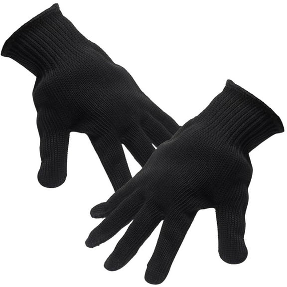 UKCOCO Black Anti Cutting Gloves Breathable Protective Gloves for Kitchen Use