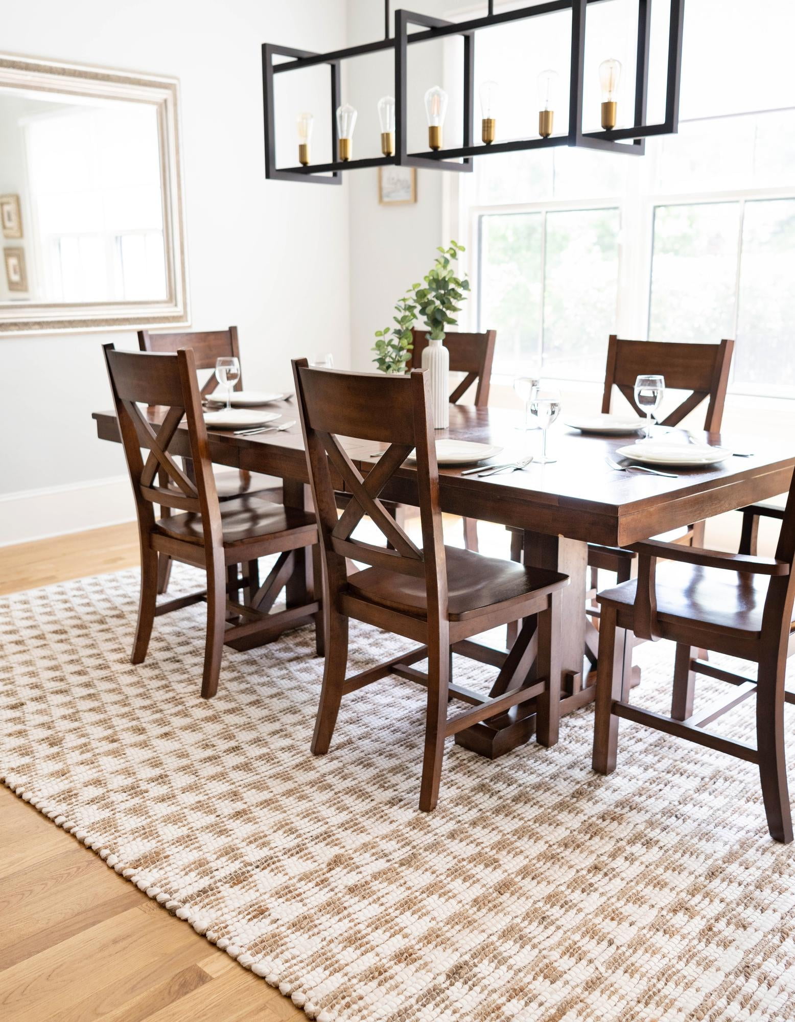 Unique Loom Chindi Jute Collection Area Rug (10' x 14' 1" Rectangle White/Natural)