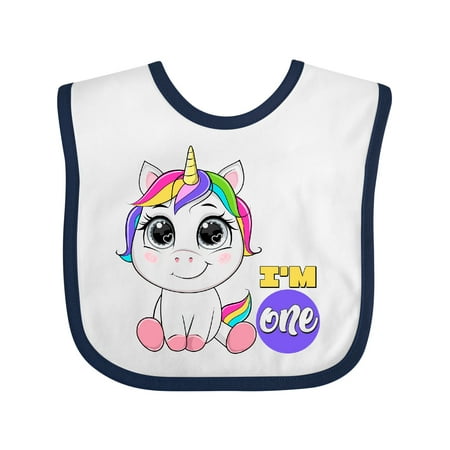 

Inktastic Unicorn 1st Birthday Gift Baby Boy or Baby Girl Bib