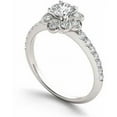 thumbnail image 2 of 1-1/4 Carat T.W. Diamond Flower Shape Single Halo 14kt White Gold Engagement Ring, 2 of 5