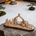 thumbnail image 3 of 13 Pcs Wooden Nativity Scene Set, Miniature Holy Family Figurines, Minimalist Boho Christmas Tabletop Decor for Indoor Home Mantel Display and Holiday Gift, 3 of 8