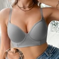 thumbnail image 5 of Aofany Women's Full Coverage Bras, Plus Size Push Up Bras for Women Smoothing Bra Comfort Lightly Underwire T-Shirt Bra 32B-40C, 5 of 9