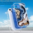 thumbnail image 6 of Allytech Marble Case for Apple iPhone 15 Plus 5G 6.7 inch, Hybrid Hard PC Soft TPU Rubber Three Layer Rugged Heavy Duty Shockproof Drop Protection Women Girl Cover for iPhone 15 Plus, Blue Marble, 6 of 7