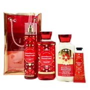 Bath and Body Works Strawberry Pound Cake Deluxe Gift Bag Set - Fragrance Mist - Shower Gel - Body Lotion - Hand Cream - Full Size