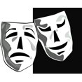 thumbnail image 2 of Vector Illustration Theater Masks Wall Mural by Wallmonkeys Peel and Stick Graphic (18 in W x 15 in H) WM355677, 2 of 4