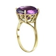 thumbnail image 2 of Galaxy Gold 14K Yellow Gold 5.5 Carat Natural 12 mm Round Amethyst Ring - February Birthstone - Peace & Wisdom - Sizes 5.5 to 11 - Fine Jewelry for Women, 2 of 3
