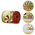 thumbnail image 4 of Christmas Tree Ribbon Decorations,Christmas Ribbon for Tree Wired,Red White Peppermint Candy Cane,Garland,Gifts,Wrapping,Wired Ribbon for Christmas Home Decoration Gift Wrapping Bow Making Wreath, 4 of 7