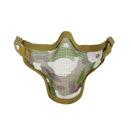 1G Strike Steel Half Airsoft Mask - Camo (Best Airsoft Mask For Aiming)