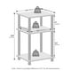 thumbnail image 2 of Mesa Furinno Just de 3 niveles, roble Sonoma blanco, 29 x 34 x 58 cm, 2 of 6
