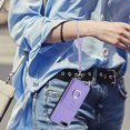 thumbnail image 7 of Wallet Case for iPhone 7 Plus/8 Plus, Stylish Ultra Slim PU Leather Card Slots Ring Stand Wrist Strap Shockproof Protective Thin Lightweight Back Case Cover for iPhone 7 Plus/8 Plus, Purple, 7 of 7