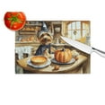 thumbnail image 4 of Carolines Treasures DAC1818LCB 15 x 12 in. Unisex Silky Terrier Fall Kitchen Pumpkins Glass Cutting Board - Large, 4 of 5