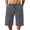 Gray, variant on Lmueinov Men's 95%Polyester 5%Spandex Quick-Dry Athletic Shorts, Drawstring Elastic Waist 3/4 Length Sports Shorts with Pockets S-2XL