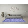 thumbnail image 3 of Ahgly Company Indoor Square Abstract Blue Modern Area Rugs, 4' Square, 3 of 4