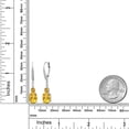 thumbnail image 6 of Gem Stone King 925 Sterling Silver Yellow Citrine and White Lab Grown Diamond Dangle Earrings for Women (3.54 Cttw, Oval 9X7MM), 6 of 6
