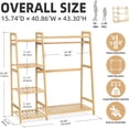 thumbnail image 3 of Bamboohomie Baby Closet Kids Wardrobe, 6-Shelf Kids Clothing Rack, Bamboo Baby Wardrobe, Natural, 3 of 9