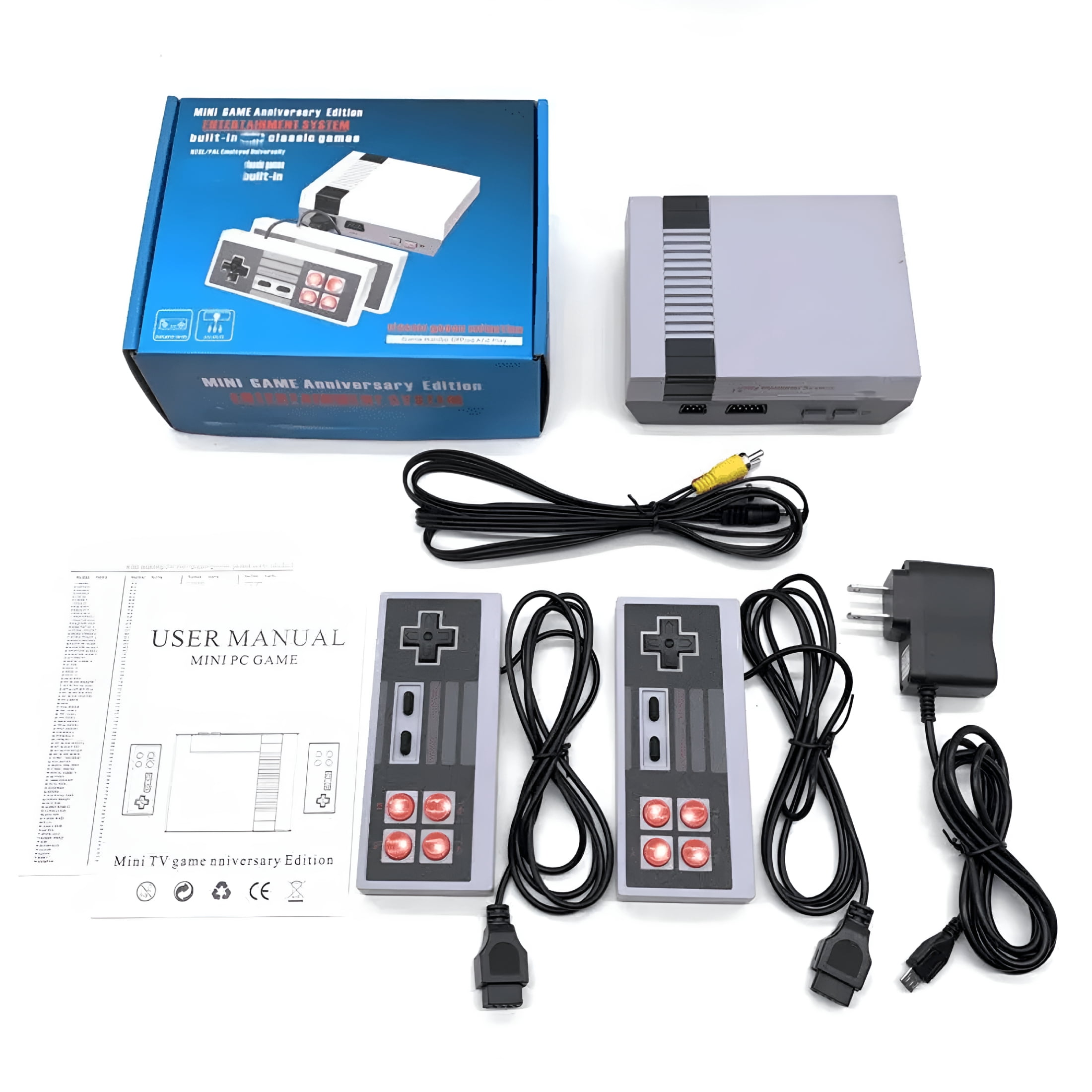 BESTSKY 2026 New Retro Machines Built-In 620 Classic Plays,8-Bit Video System for Adults and Kids,Includes 2 Controllers-Rediscover the Joy of Retro Handheld for Home,Travel,Party